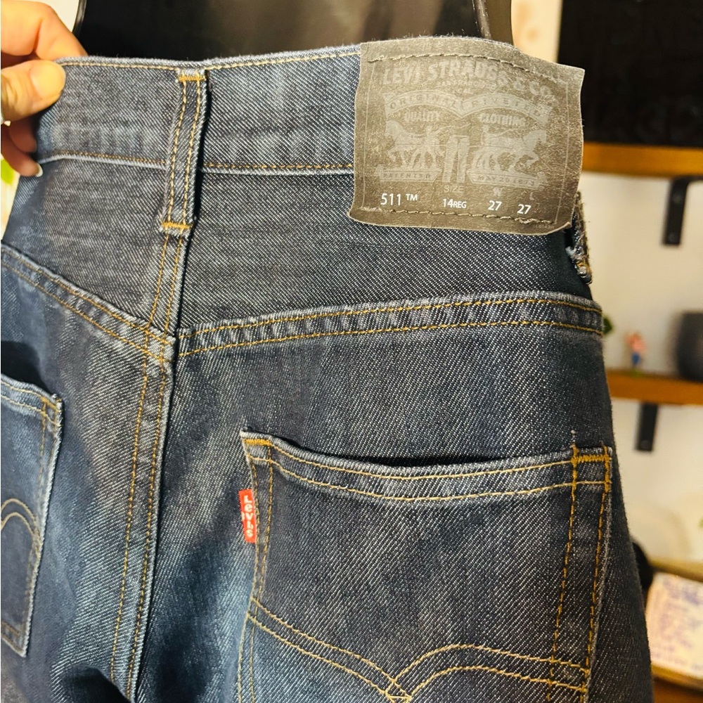 Levi's 511 Slim Fit Jeans W27 L27 (14R) - Dark Blue, Like New - Picture 6 of 10